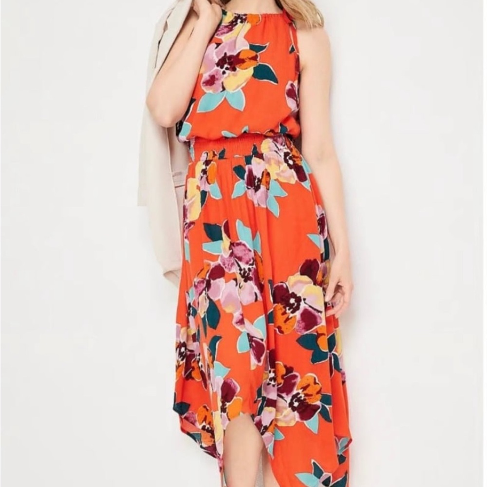 Maurice’s women’s medium NWT sleeveless floral midi dress with elastic waist